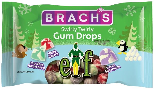 Brach's ELF Swirly Twirly Gum Drops 3 oz. Bag  - For fresh candy and great service, visit www.allcitycandy.com