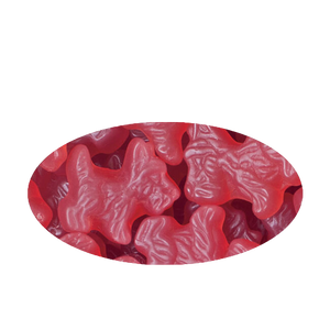 Jelly Belly Scottie Dogs Strawberry Licorice 2.75 oz. Bag