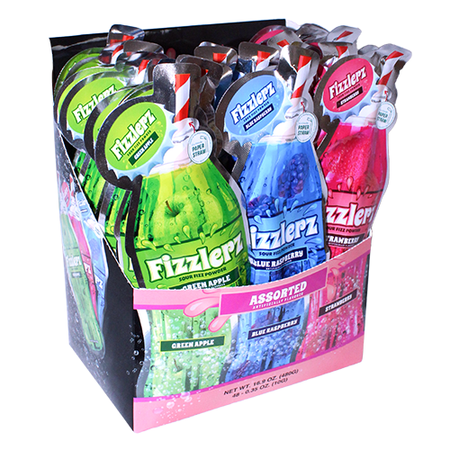 That's Sweet Assorted Fizzlerz Sour Fizz Powder 0.35 oz. - For fresh candy and great service, visit www.allcitycandy.com 