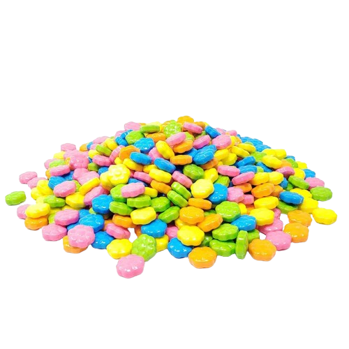 All City Candy Flower Power Fruit Flavored Pressed Candy - 3 LB Bulk Bag Bulk Unwrapped Concord Confections (Tootsie) For fresh candy and great service, visit www.allcitycandy.com