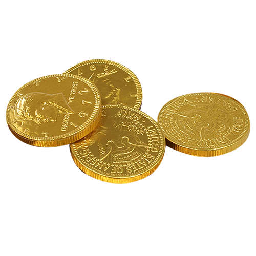 Fort Knox Gold Coin Half Dollars 1 lb. Bag - For fresh candy and great service, visit www.allcitycandy.com