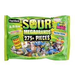 Frankford Sour Mega Brands 275+ Pieces Halloween 40 oz. Bag - All