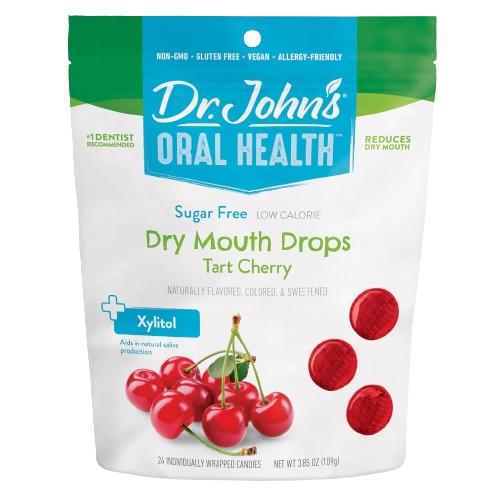 Dr. John's Sugar Free Oral Health Dry Mouth Cherry Hard Candy 3.85 oz. Bag