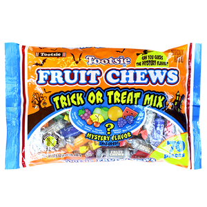 Tootsie Fruit Chews Trick or Treat Mix Mystery Flavor 70 count 17.5 oz. Bag - For fresh candy and great service, visit www.allcitycandy.com