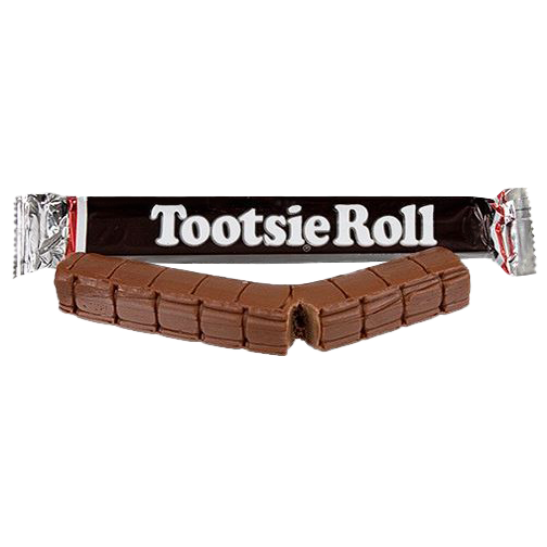 All City Candy Giant Tootsie Roll - 3-oz. Bar Chewy Tootsie Roll Industries Case of 24 For fresh candy and great service, visit www.allcitycandy.com