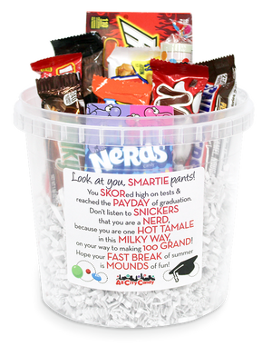 Graduation Candy Bar Poem Gift Tub - For fresh candy and great service, visit www.allcitycandy.com