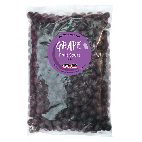 All City Candy Grape Fruit Sours Candy - 5 LB Bulk Bag Sweet Candy Company Default Title For fresh candy and great service, visit www.allcitycandy.com