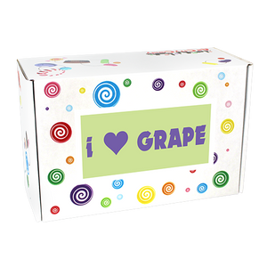 I ❤️ Grape Assortment Box - For fresh candy and great service, visit www.allcitycandy.com