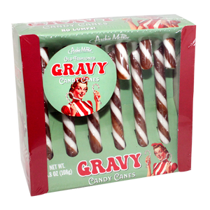 For fresh candy and great service, visit www.allcitycandy.com - Archie McPhee Gravy Candy Canes - 3.08 oz. - 6 Count