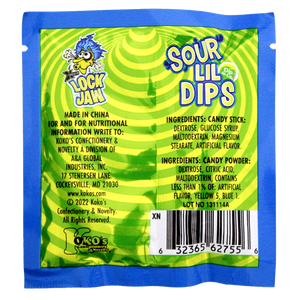 Lock Jaw Lil Dips Sour Powder Assorted Singles 0.31 oz. - Visit www.allcitycandy.com for sweet candy and delicious treats.