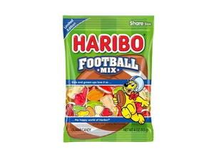 Haribo Football Mix Limited Edition Gummi Candy 4 oz. Bag - Visit www.allcitycandy.com for great candy and delicious treats! 