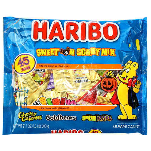 Haribo Sweet or Scary Mix Treat Pack 45 Count For fresh candy and great service, visit www.allcitycandy.com