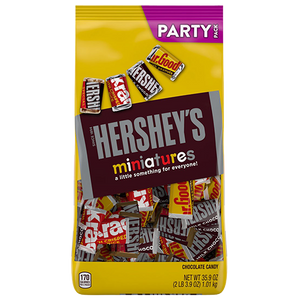 All City Candy Hershey's Miniatures Candy Bars Party Pack - 35.9-oz. Bulk Bag Bulk Wrapped Hershey's For fresh candy and great service, visit www.allcitycandy.com