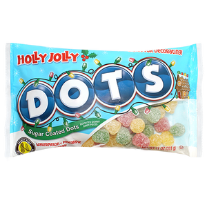 Holly Jolly Dots Sugar Coated 11 oz. Bag - Visit www.allcitycandy.com for great candy, service and delicious treats.