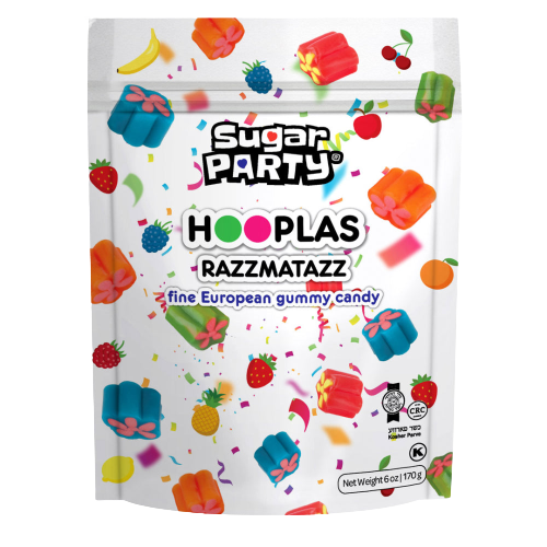 Sugar Party Hooplas Razzmatazz European Gummy Candy 6 oz. Bag