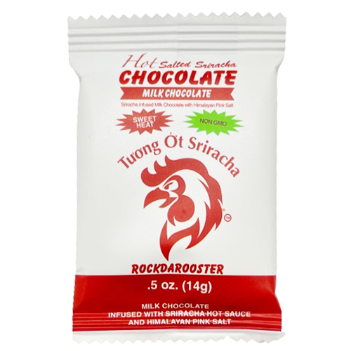 Hot Salted Sriracha Chocolate 36% Milk Chocolate .5 oz.