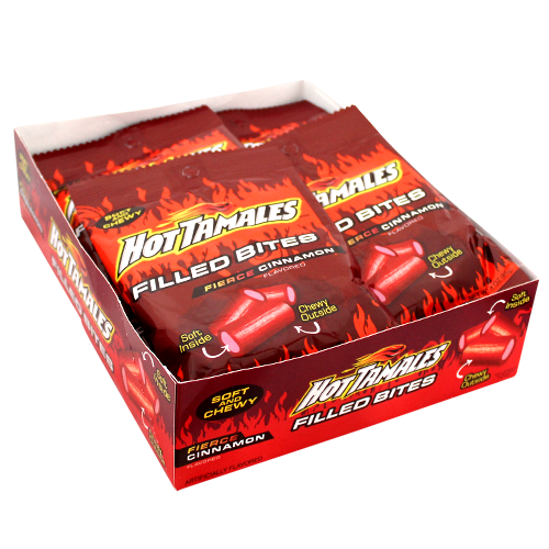 Hot Tamales Filled Bites 3 oz. Bag - Visit www.allcitycandy.com for great candy and delicious treats! 