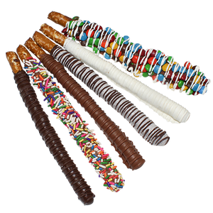 Hot Rods Gourmet Chocolate Covered Pretzel Rods Gift Box - Visit www.allcitycandy.com for great candy, service and delicious treats.