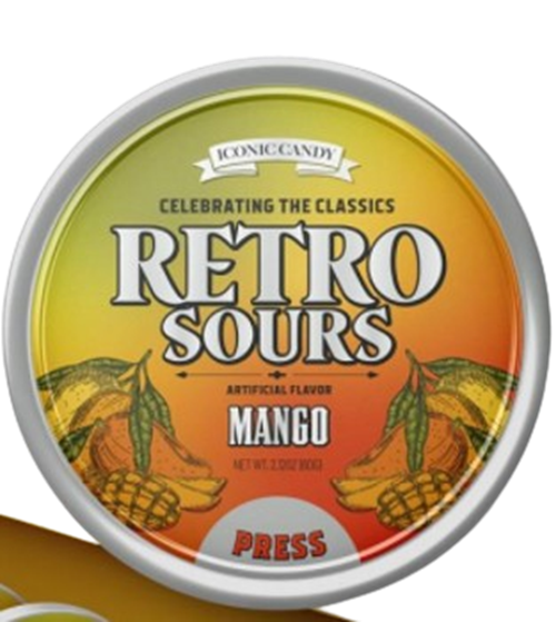 Iconic Retro Sours Mango - For fresh candy and great service, visit www.allcitycandy.com