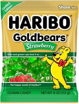 Haribo Goldbears Strawberry 4 oz. Bag - For fresh candy and great service, visit www.allcitycandy.com