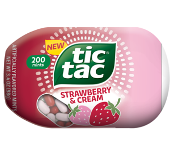 Tic Tac Strawberry & Cream 3.4 oz. - For fresh candy and great service, visit www.allcitycandy.com