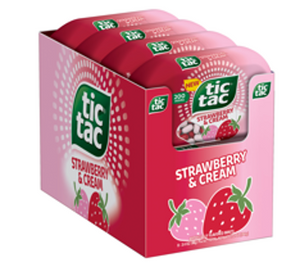 Tic Tac Strawberry & Cream 3.4 oz. - For fresh candy and great service, visit www.allcitycandy.com