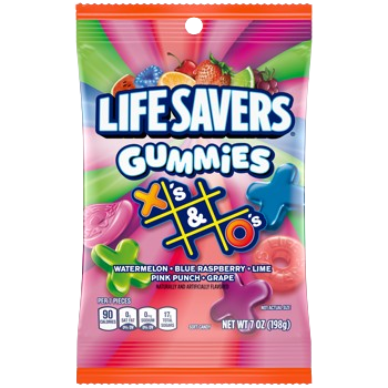 Lifesavers Gummies X's & O's 7 oz. Bag - Discover www.allcitycandy.com for bulk candy, chocolates, gummies & seasonal sweets. Perfect for parties, gifts & everyday treats—shop your favorites now!