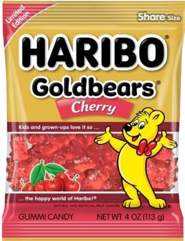 Haribo Goldbears Cherry 4 oz. Bag - For fresh candy and great service, visit www.allcitycandy.com