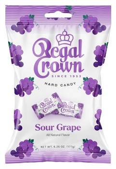 Regal Crown Wrapped Sour Grape Hard Candy 6.25 oz. Bag - For fresh candy and great service, visit www.allcitycandy.com
