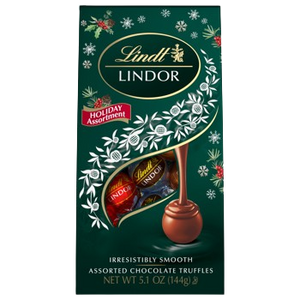 Lindt Lindor Holiday Assortment Truffles – 5.1 oz. Bag | Milk, Snickerdoodle & Hot Cocoa