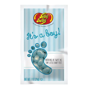 Jelly Belly It's A Boy Jelly Beans - 1-oz. Bag - For fresh candy and great service, visit www.allcitycandy.com