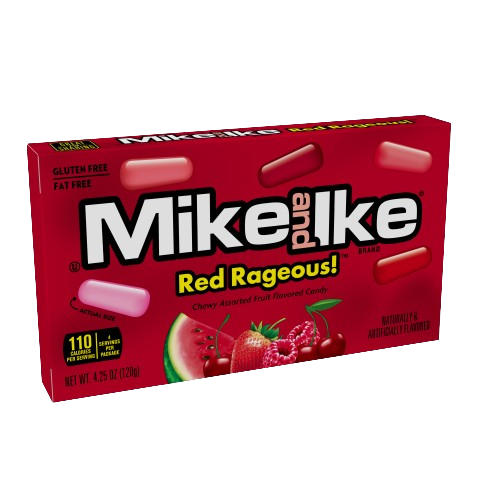 Mike and Ike Red Rageous! 4.25 oz. Theater Box - For fresh candy and great service, visit www.allcitycandy.com