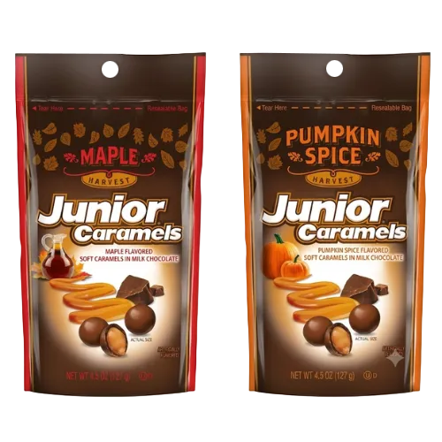 Junior Caramels Harvest Flavored 4.5 oz. Bag - Visit www.allcitycandy.com for great candy and delicious treats! 