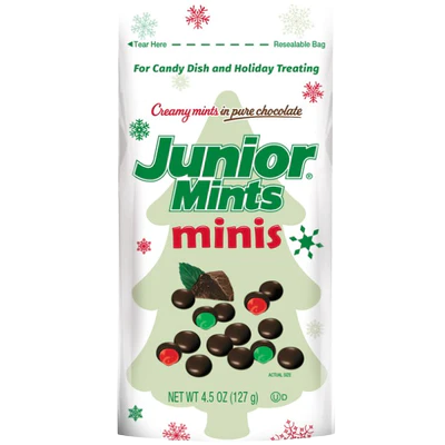 All City Candy Junior Mint Minis Christmas 4.5 oz. Bag Christmas Tootsie Roll Industries For fresh candy and great service, visit www.allcitycandy.com