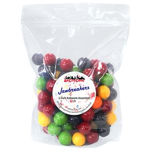 Kaboom Assorted 1 inch Jawbreakers 3 lb. Bulk Bag - For fresh candy and great service, visit www.allcitycandy.com