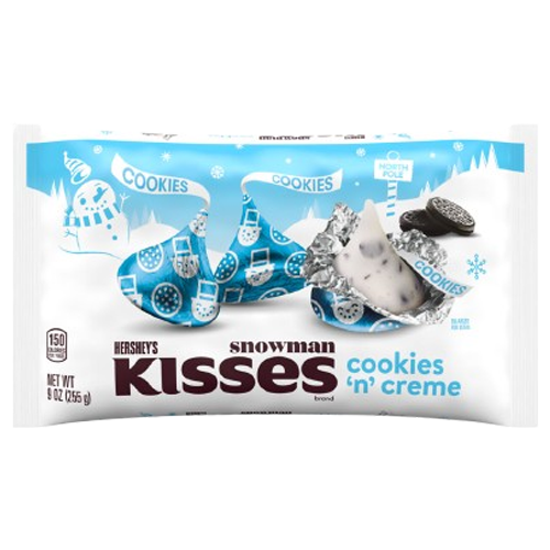 Hershey's Snowman Kisses Cookies n Creme 9 oz. Bag - For fresh candy and great service, visit www.allcitycandy.com