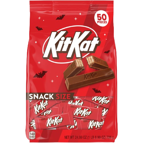 Kit Kat Halloween Snack Size 24.99 oz. Bag - For fresh candy and great service, visit www.allcitycandy.com