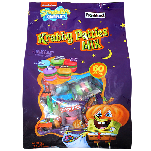 Frankford SpongeBob Squarepants Krabby Patties Mix 60 count 19.05 oz. Bag - For fresh candy and great service, visit www.allcitycandy.com