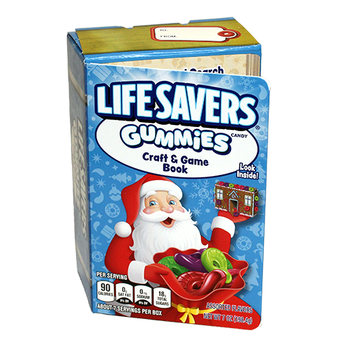 For fresh candy and great service, visit www.allcitycandy.com - Lifesavers Christmas Gummies Sweet Game Book 7 oz.