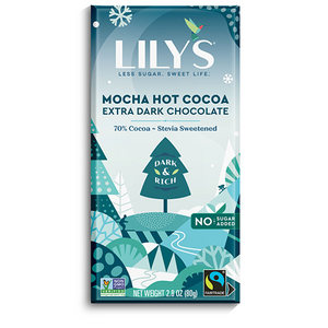 Lily's No Sugar Added 70% Cocoa Mocha Hot Chocolate 2.8 oz. Bar - For fresh candy and great service, visit www.allcitycandy.com