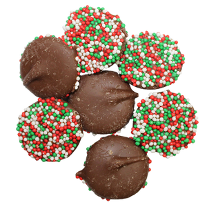 For fresh candy and great service, visit www.allcitycandy.com - Reppert's Milk Chocolate Christmas Nonpareils 2 lb. Bulk Bag