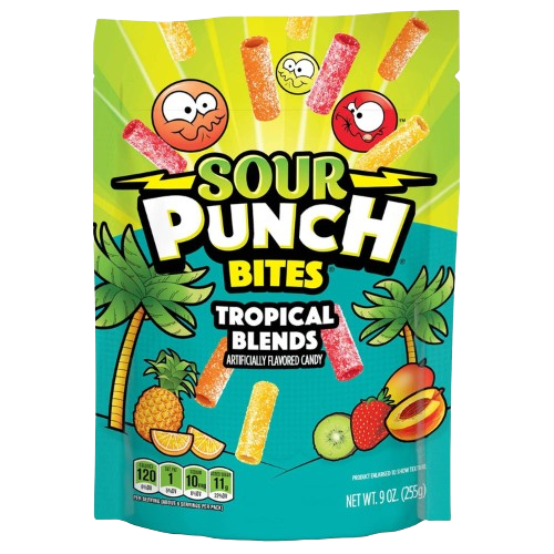 Sour Punch Bites Tropical Blends Bag - For fresh candy and great service, visit www.allcitycandy.com