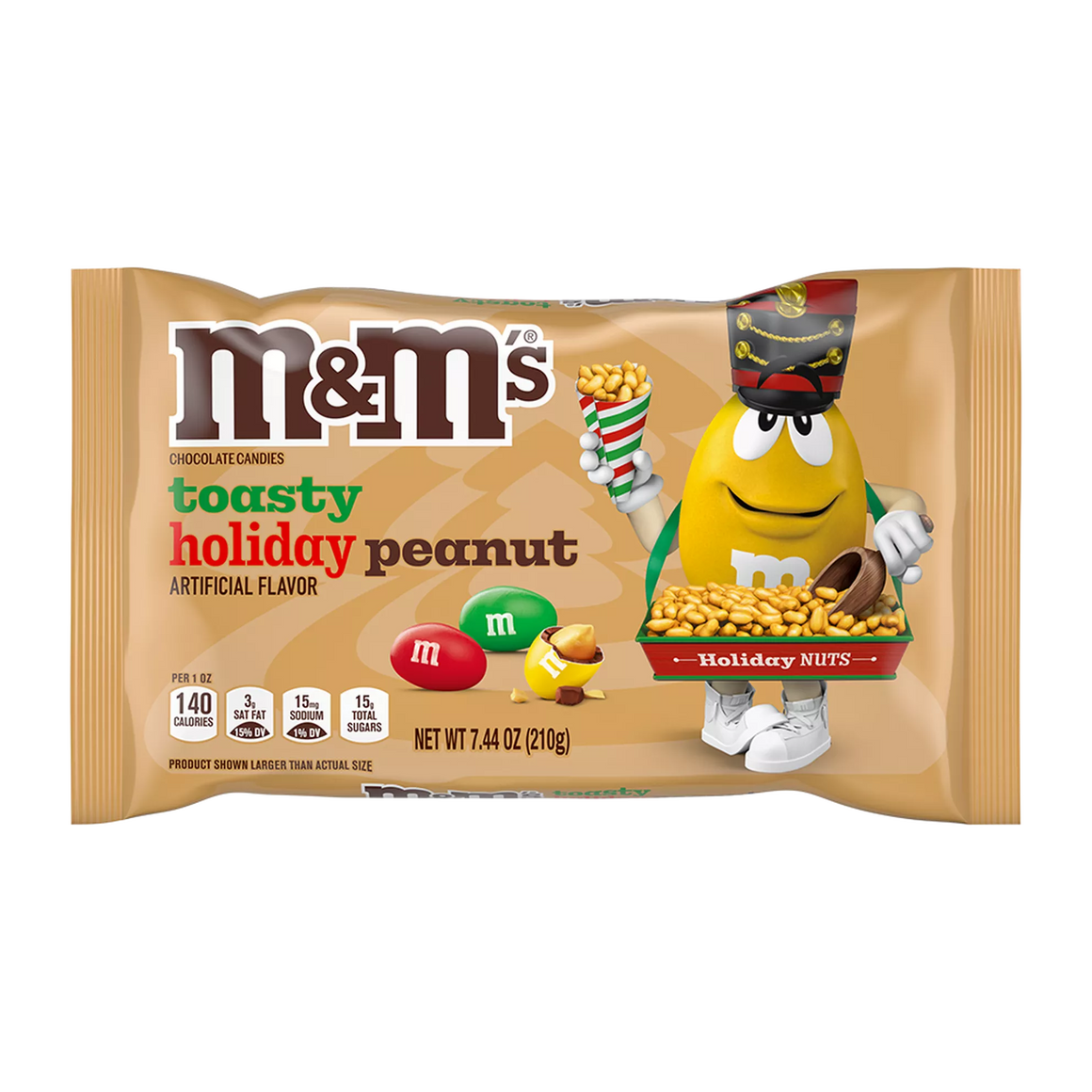 M&M Toasty Holiday Peanut 7.44 oz. Bag