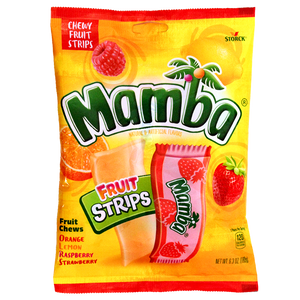 For fresh candy and great service, visit www.allcitycandy.com - Mamba Fruit Strips Fruit Chews 6.3 oz. Bag