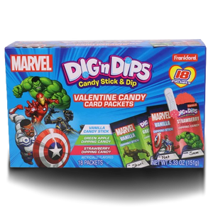 Marvel Valentine's Dig n Dips 18 Packets 5.33 oz. Box