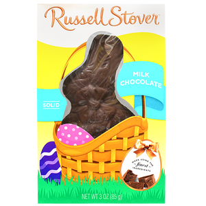 Russell Stover Solid Milk Chocolate Rabbit 3 oz. - Visit www.allcitycandy.com for great candy, service and delicious treats.
