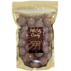 All City Candy Milk Chocolate Triple Dipped Malt Balls - 3 LB Bulk Bag Bulk Unwrapped Albanese Confectionery For fresh candy and great service, visit www.allcitycandy.com