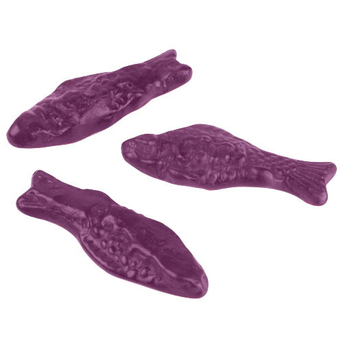 Fini Purple Nordic Fish Gummy Candy 1 kg Bag