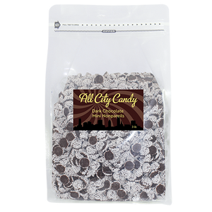 All City Candy Dark Chocolate Mini Nonpareils - 3 LB Bulk Bag Bulk Unwrapped Kargher Chocolates For fresh candy and great service, visit www.allcitycandy.com