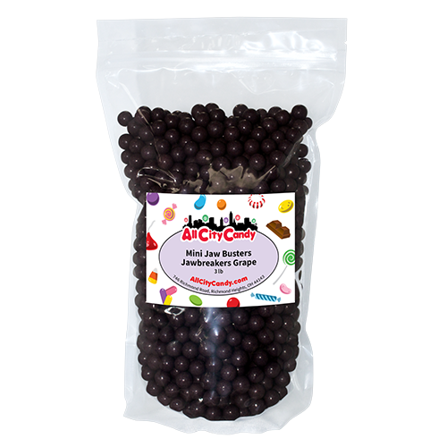 Mini Jaw Busters Jawbreakers Grape 3 Lb. Bulk Bag - All City Candy